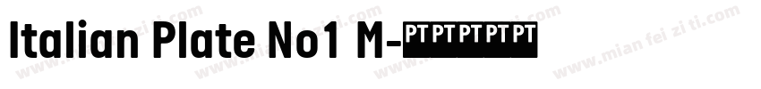 Italian Plate No1 M字体转换
